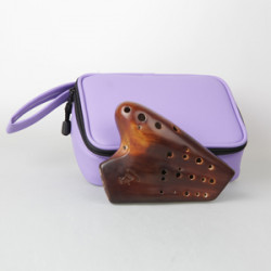 Ocarina triple large "Phénix" laqué